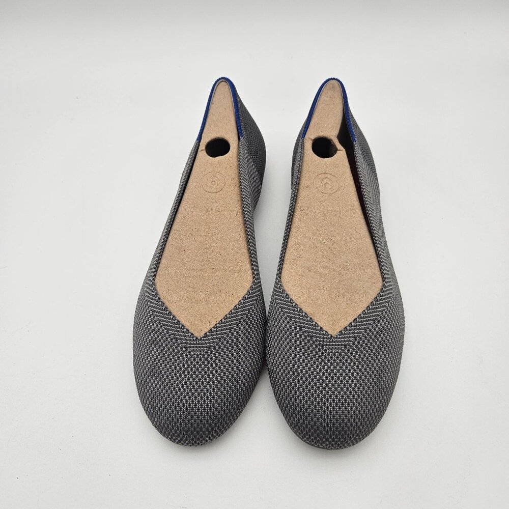 Rothys The Flat Pebble Gray Round Toe Slip On Flats Womens Size 8 NEW